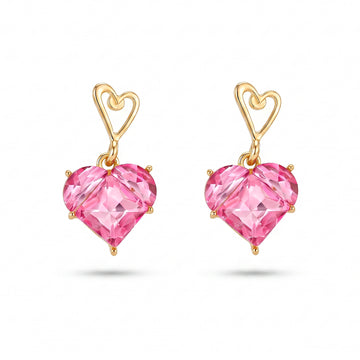 PRAO Earrings Anti-Tarnish Illusion Set Mini Crystal Dangles