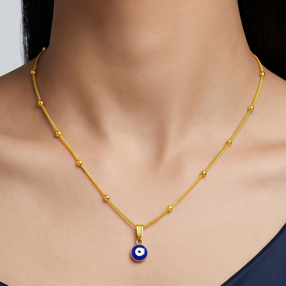 PRAO Necklace Anti-Tarnish Satellite Evil Eye