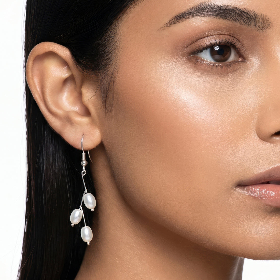 PRAO Earrings Anti-Tarnish Pearl Branch Dangles
