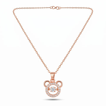 PRAO Necklace Anti-Tarnish Mickey Crystal Pendant