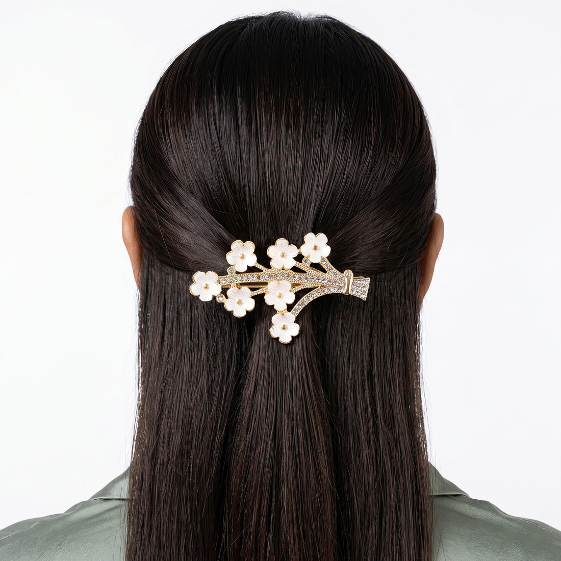 PRAO Hair Clip Anti-Tarnish Pearl Blossom