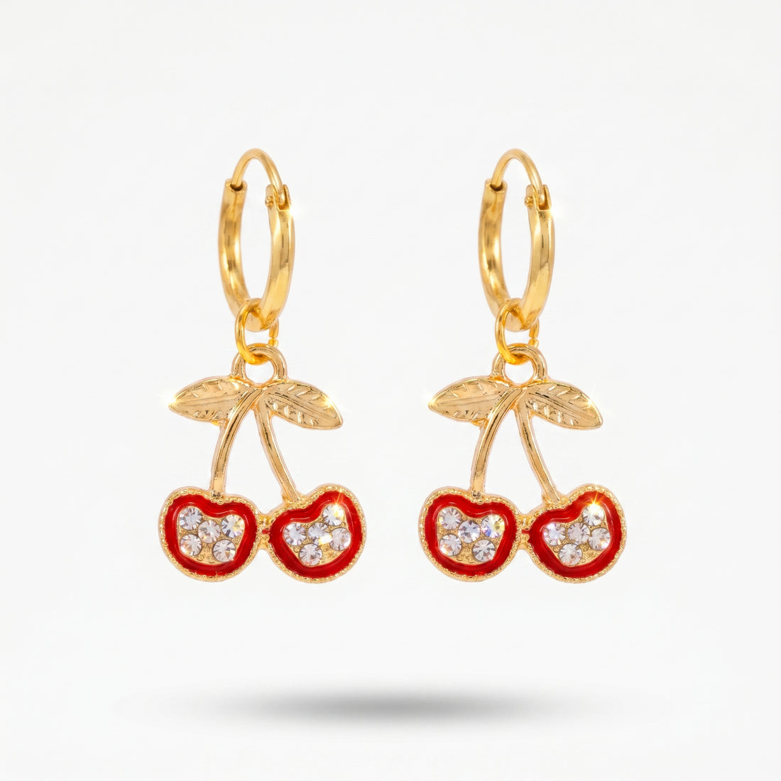 PRAO Combo Pack With Star And Cherry Charm Hoop Earrings