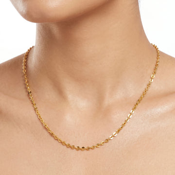 PRAO Necklace Anti-Tarnish Twisted Chain