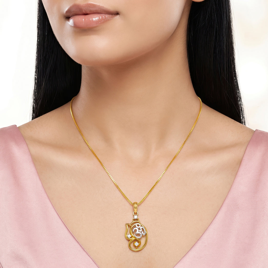 PRAO Necklace Anti-Tarnish Ganesha Pendant