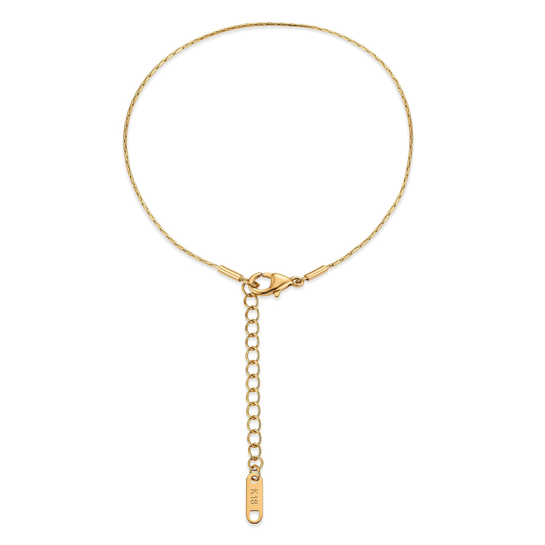 PRAO Anklet Anti-Tarnish Diamond Cut Wheat Chain