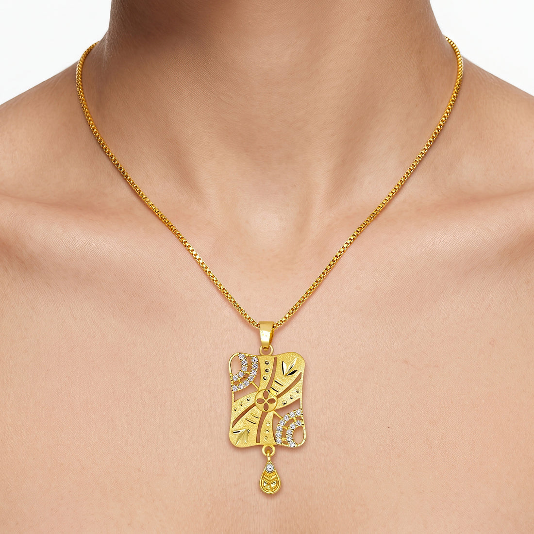 PRAO Necklace Anti-Tarnish Abstract Pendant