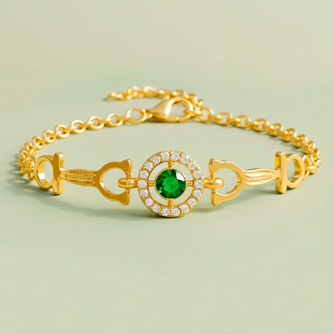 PRAO Bracelet Anti-Tarnish Gold Plated Crystals (Adjustable Size)