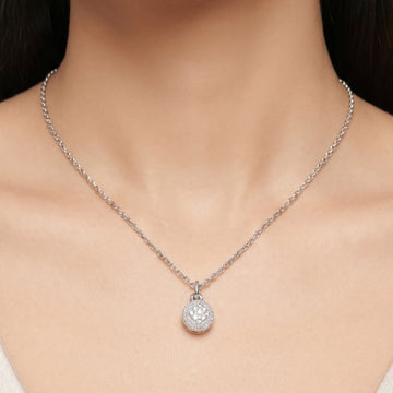 PRAO Necklace Anti-Tarnish Studded Ball Pendant