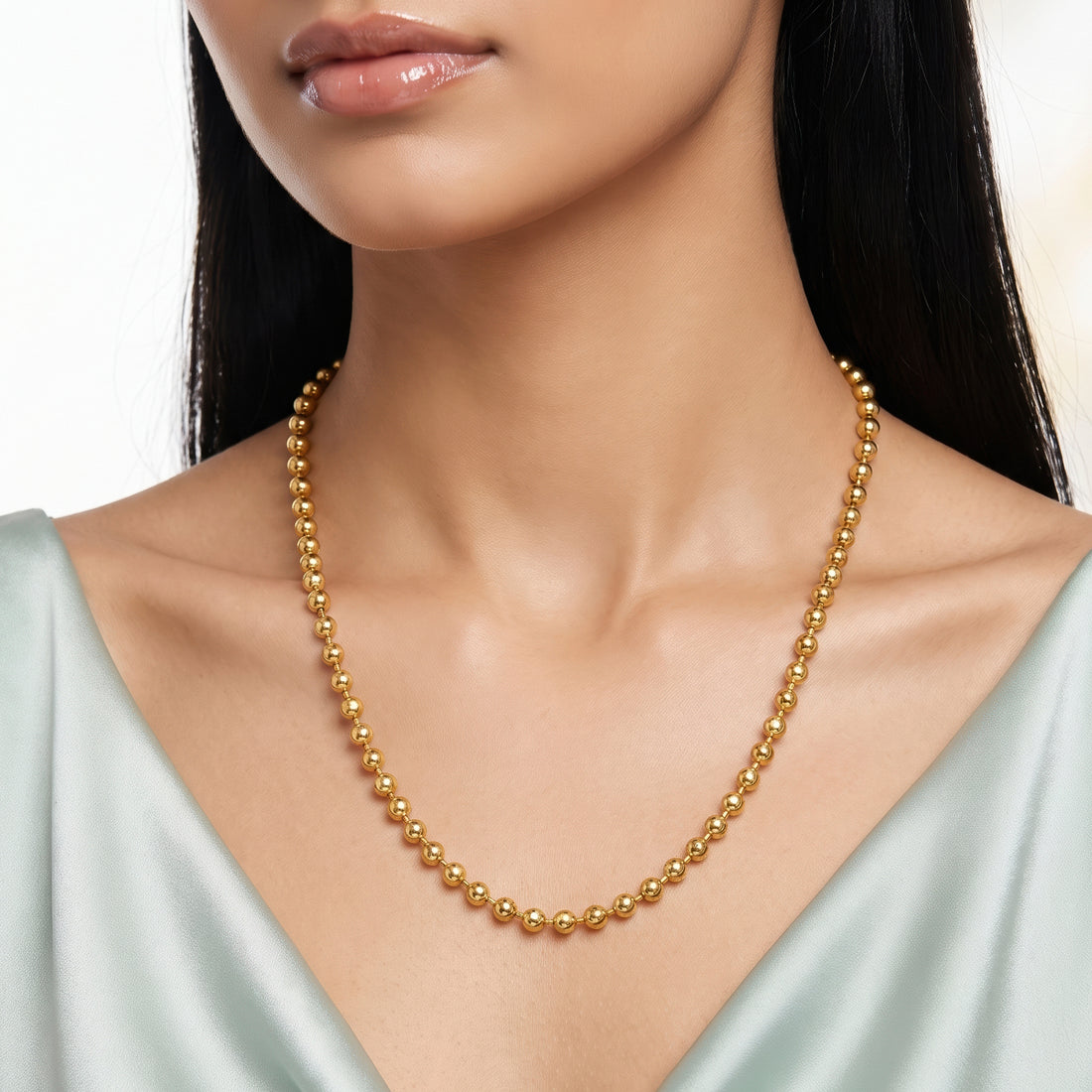 PRAO Necklace Anti-Tarnish Ball Chain