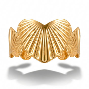 PRAO Bracelet Anti-Tarnish  Heart Cuff Bangle (Adjustable Size)