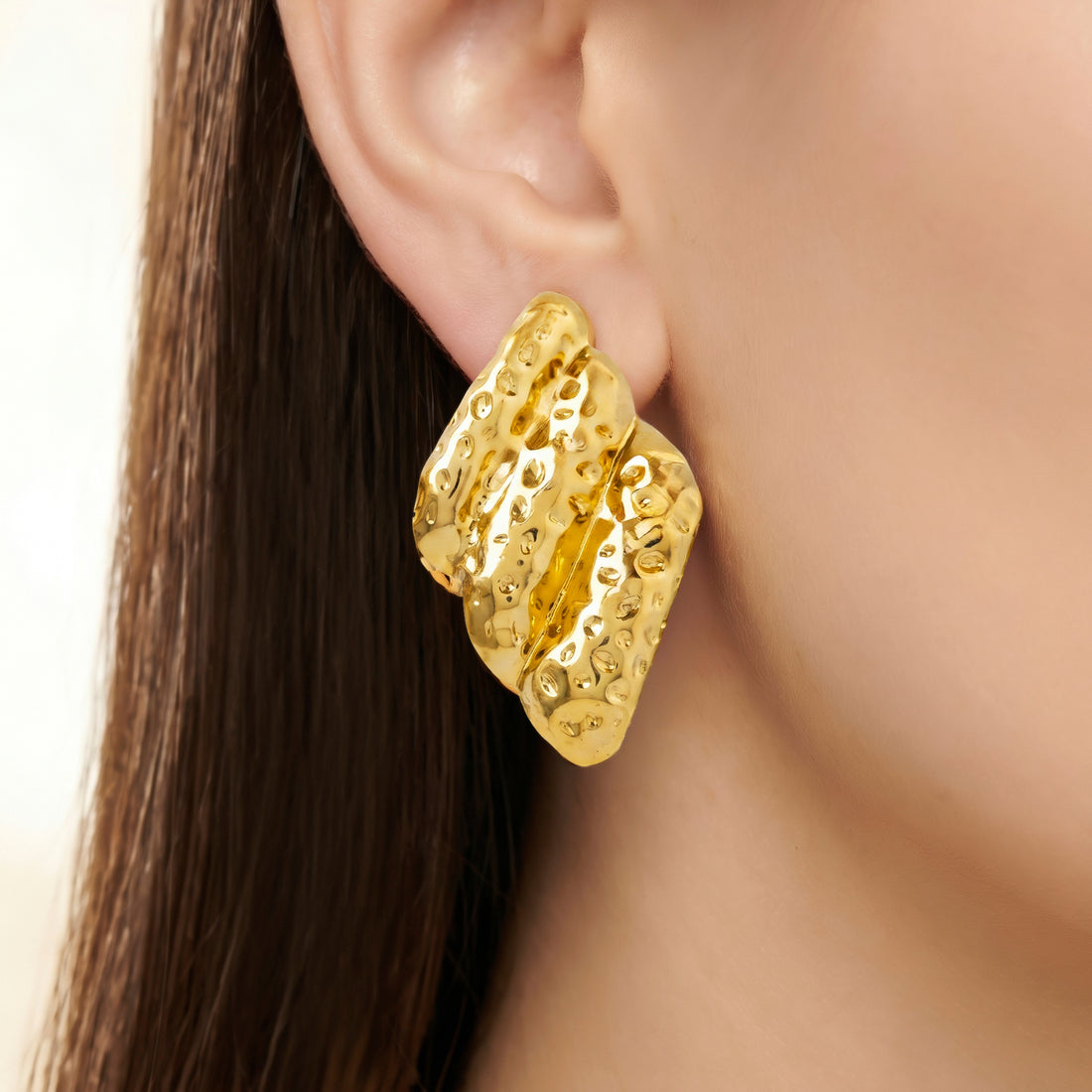 PRAO Earrings Anti-Tarnish Abstract Diamond Shaped