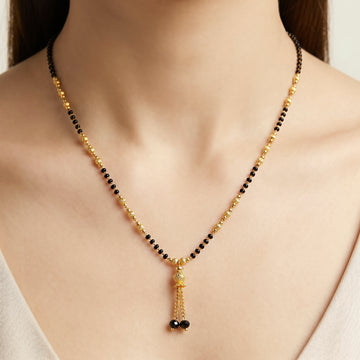 PRAO Necklace Anti-Tarnish Mangalsutra With Filigree Tassel