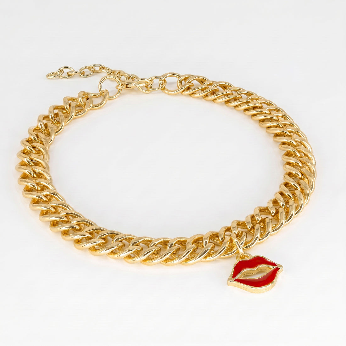 PRAO Anklet Anti-Tarnish Lips Charm Chain