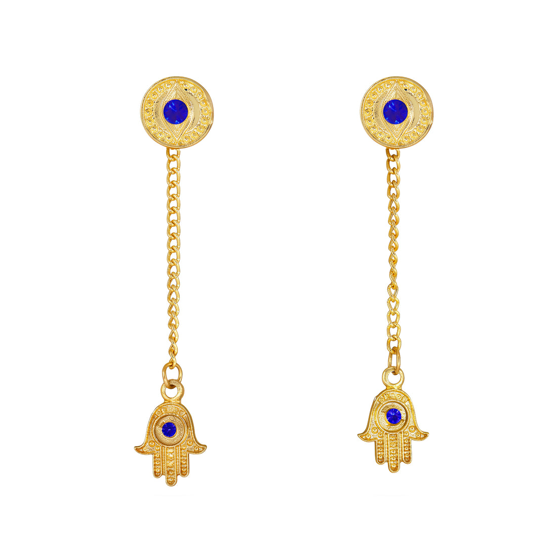PRAO Earrings Anti-Tarnish Evil Eye Hamsa Drops