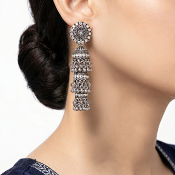 PRAO Earrings Anti-Tarnish Rainbow Jhumki