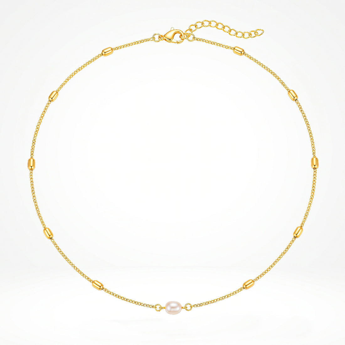 PRAO Necklace Anti-Tarnish Pearl Bead