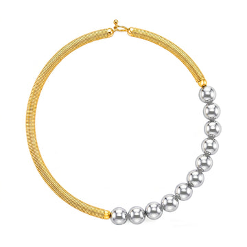 PRAO Necklace Anti-Tarnish Gold & Silver Statement Set