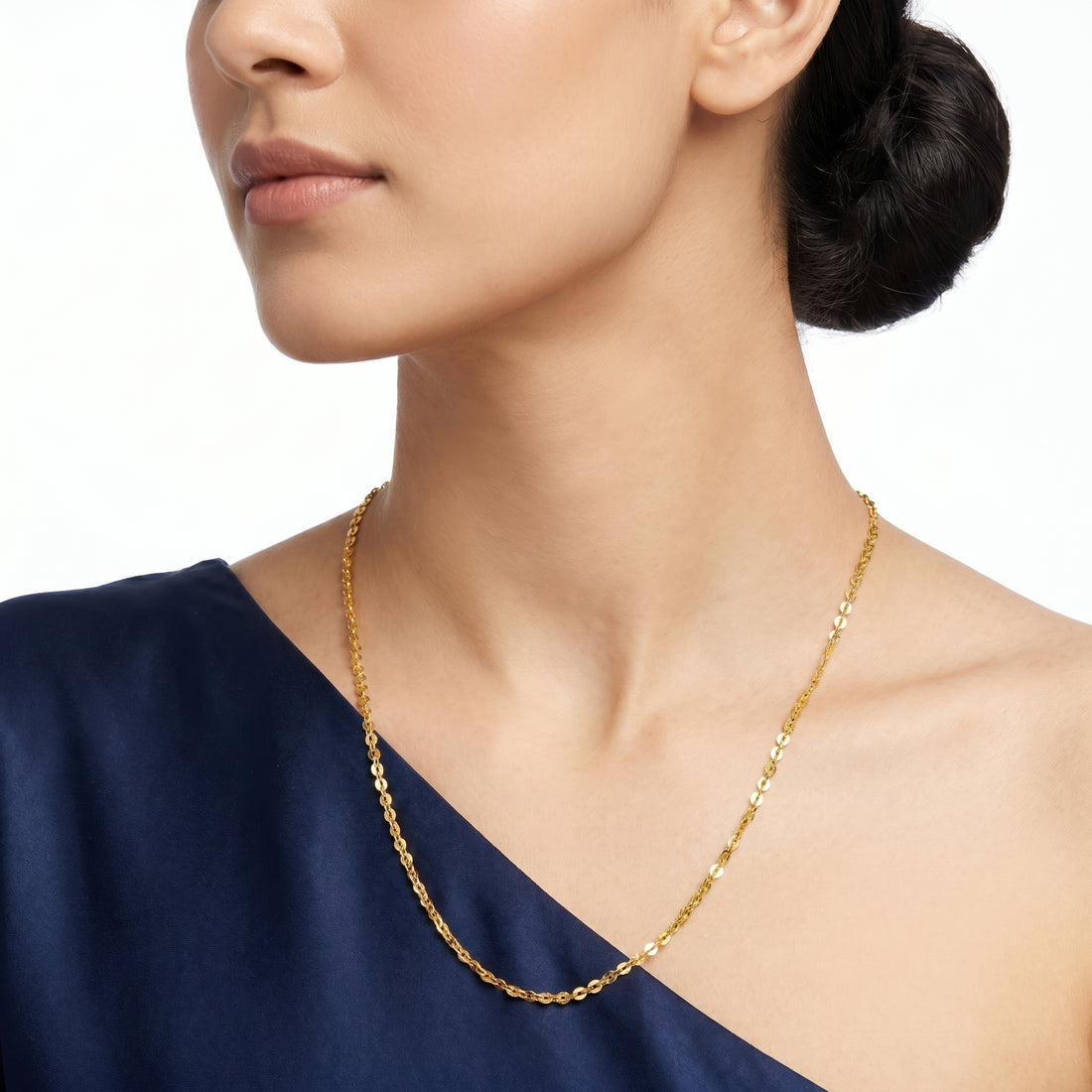 PRAO Necklace Anti-Tarnish Twisted Chain