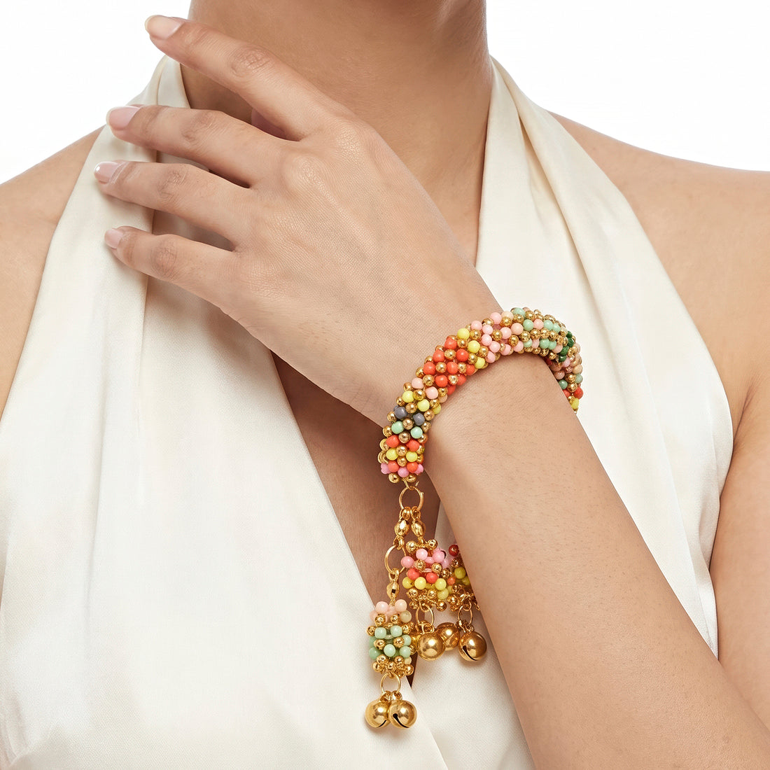 PRAO Bracelet Anti-Tarnish Beaded Bell (Adjustable Size)