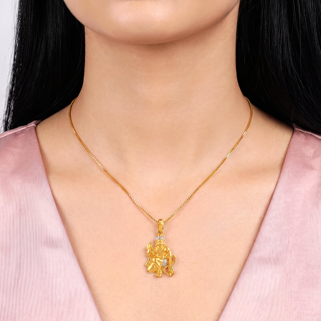 PRAO Necklace Anti-Tarnish Hanuman Pendant