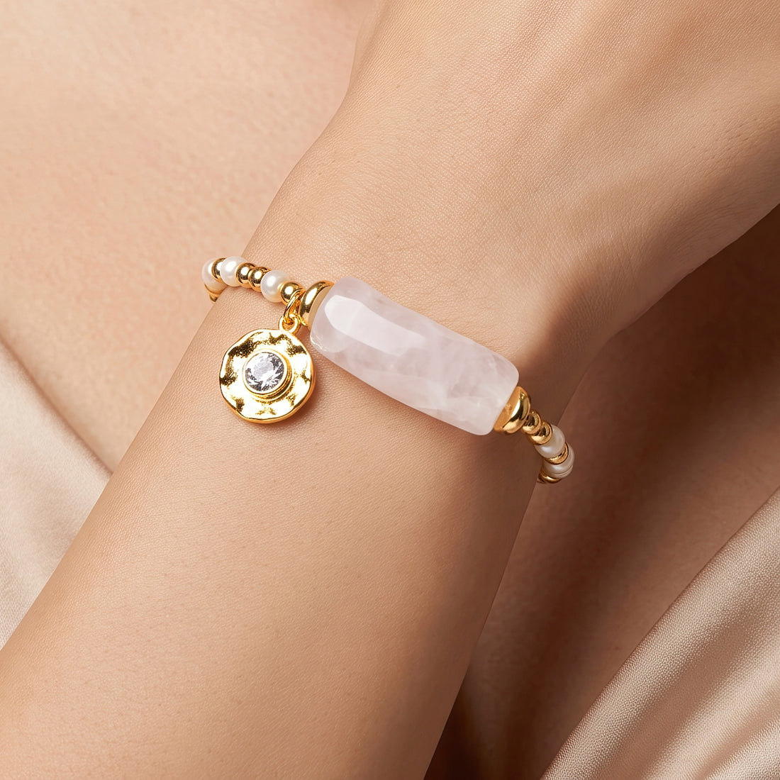 PRAO Bracelet Anti-Tarnish Pink Resin Charm (Adjustable Size)
