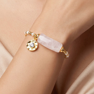 PRAO Bracelet Anti-Tarnish Pink Resin Charm (Adjustable Size)