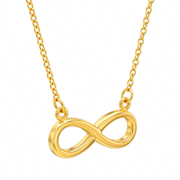 PRAO Necklace Anti-Tarnish Gold Plated Infinity Pendant