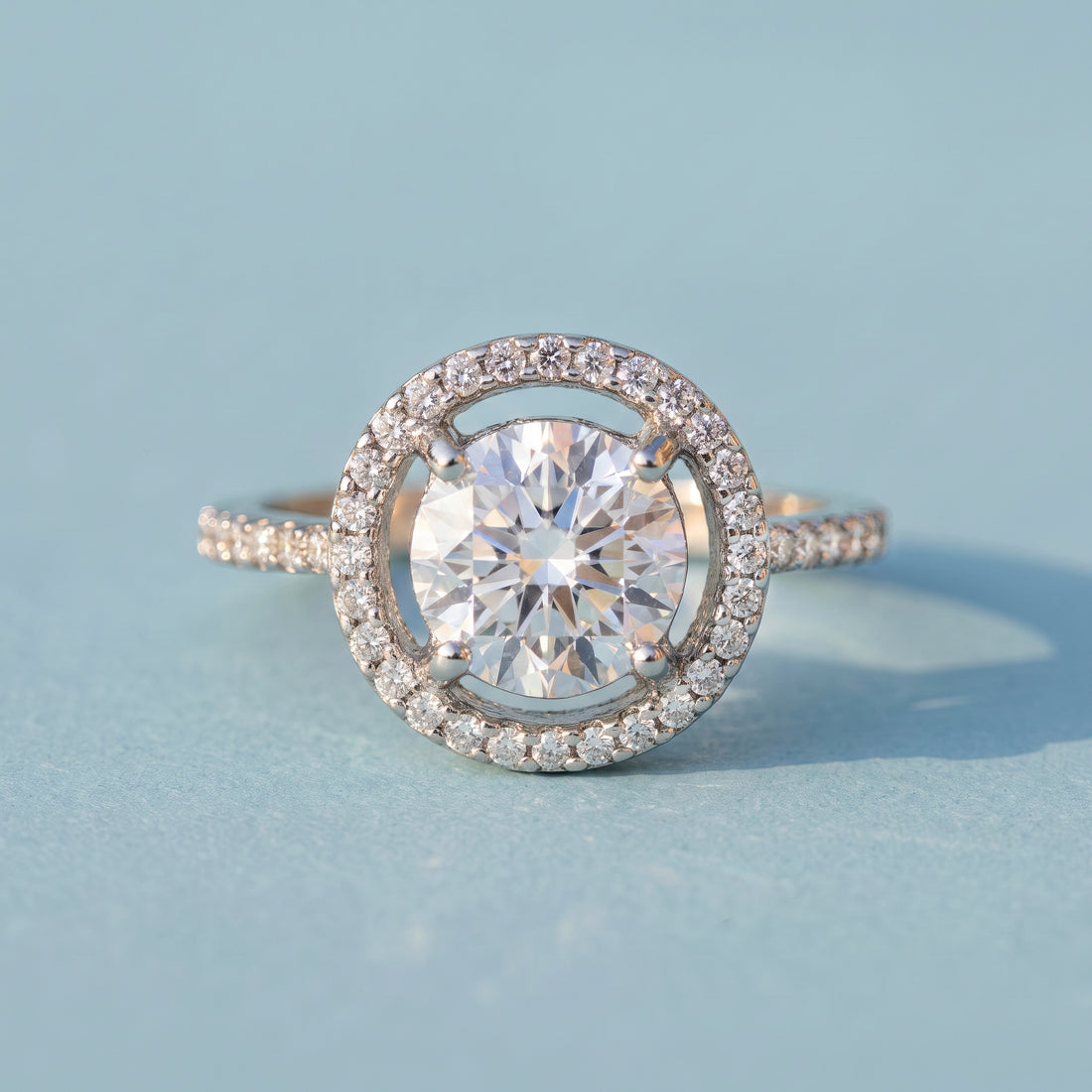 PRAO Ring Anti-Tarnish Square Halo Crystal (Adjustable Size)