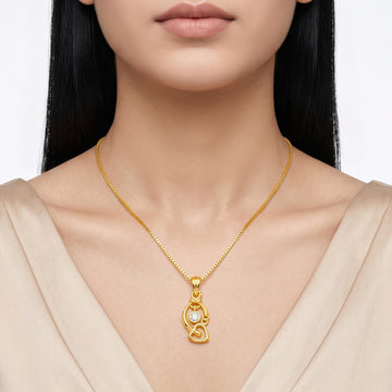 PRAO Necklace Anti-Tarnish Crystal Heart Chain