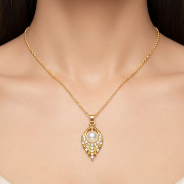 PRAO Necklace Anti-Tarnish Chain With Teardrop Pendant