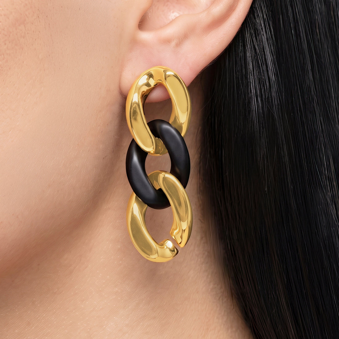 PRAO Earrings Resin Link Dangles