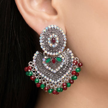 PRAO Earrings Anti-Tarnish Stone Embellished Statement