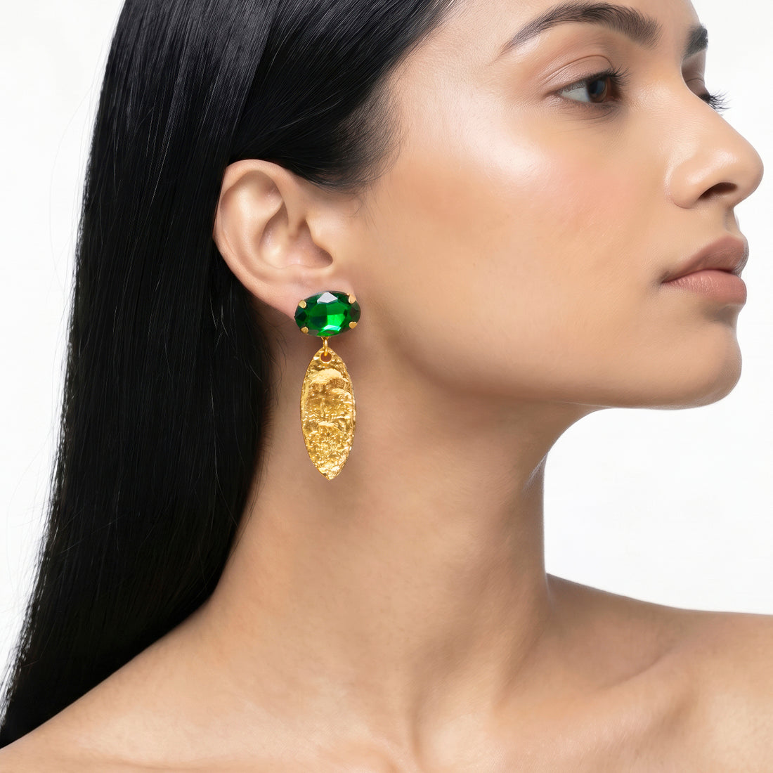 PRAO Earrings Anti-Tarnish Marquise Crystal Dangles