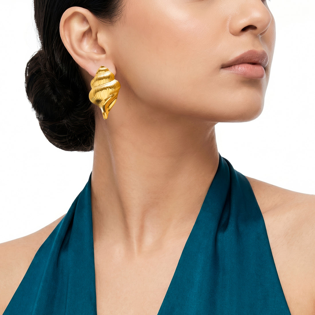 PRAO Earrings Anti-Tarnish Conch Shell Statement