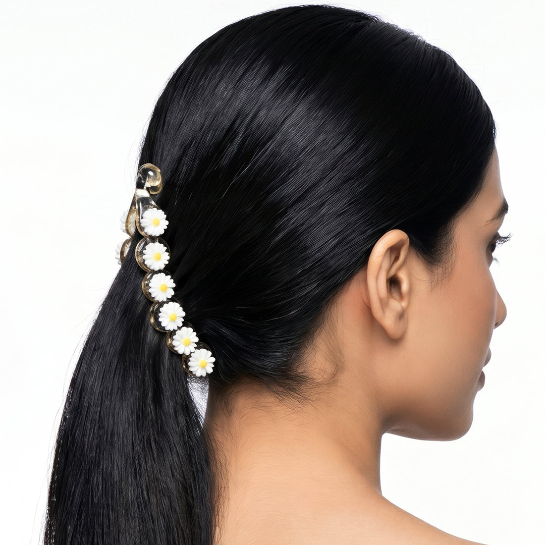 PRAO Banana Clip Floral Daisy