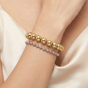 PRAO 2 Bracelet Anti-Tarnish Dual-Tone Ball Chain (Adjustable Size)