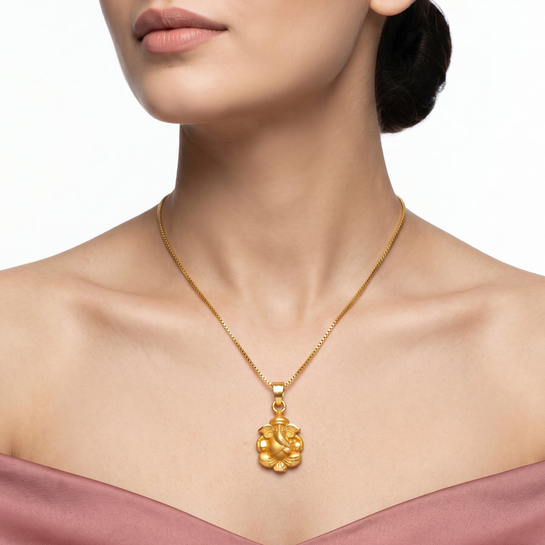 PRAO Necklace Anti-Tarnish Ganesha Pendant Chain