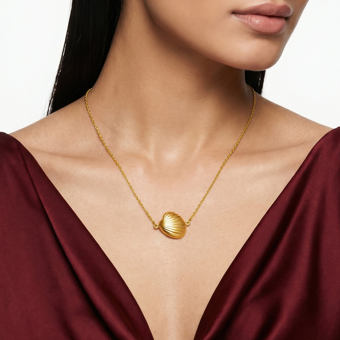 PRAO Necklace Anti-Tarnish Shell Pendant
