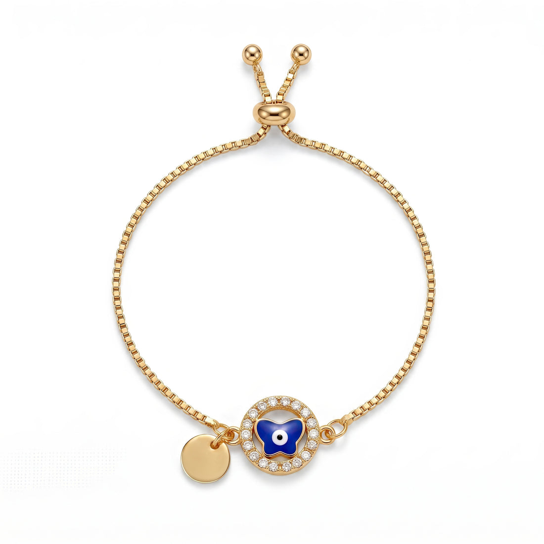 PRAO Bracelet Anti-Tarnish Evil Eye Butterfly (Adjustable Size)