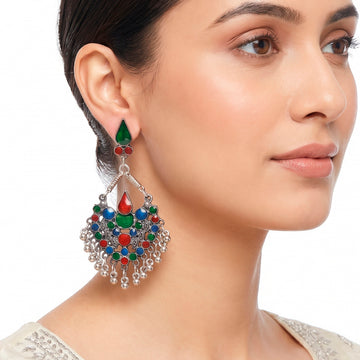 PRAO Earrings Anti-Tarnish Enamel Ghungroos Fringe