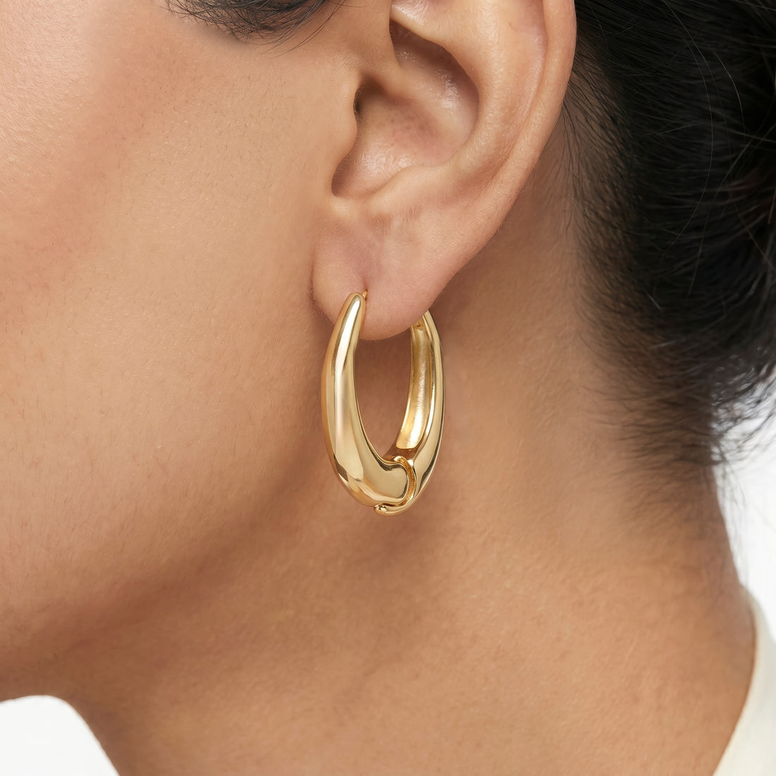 PRAO Earrings Anti-Tarnish Molten Sculptural Silhouette