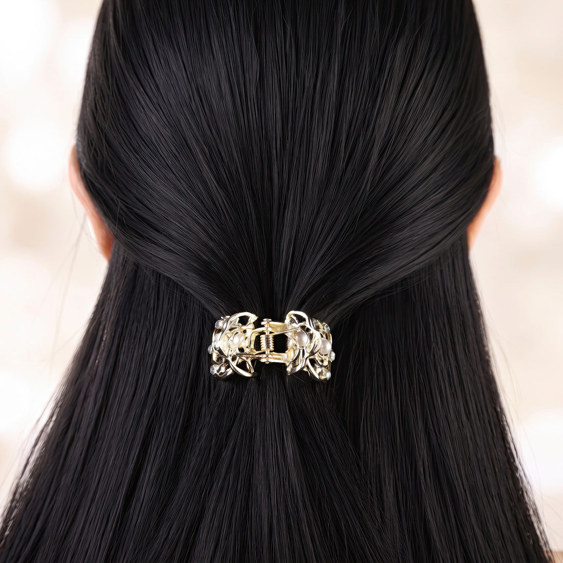 PRAO Hair Claw Clip Anti-Tarnish Pearl Rose