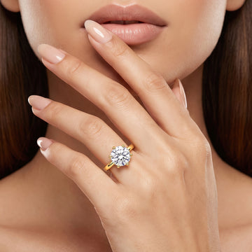 PRAO Ring Anti-Tarnish Solitaire Crystal (Adjustable Size)
