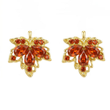 PRAO Earrings Anti-Tarnish Maple Leaf Studs