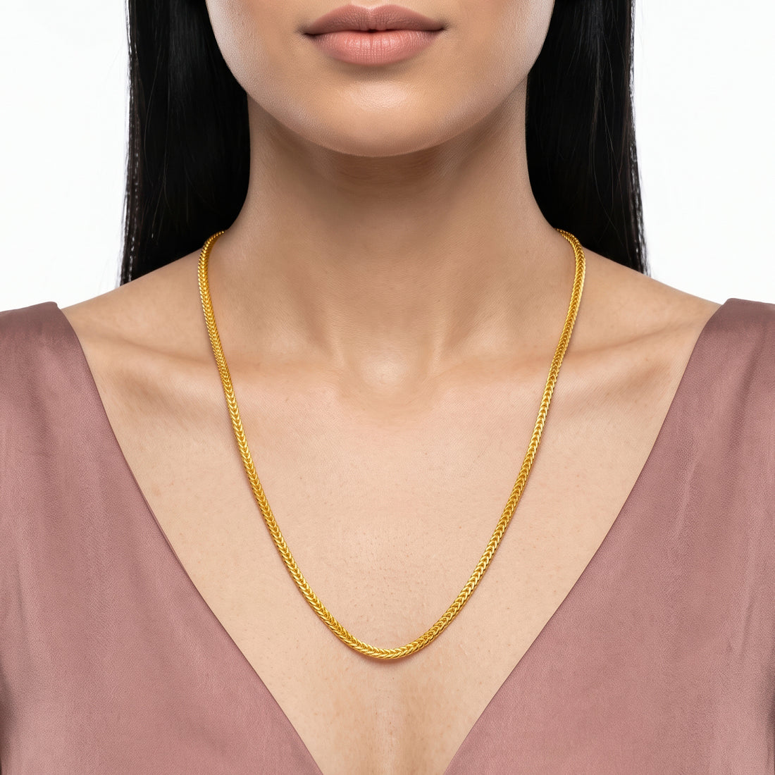 PRAO Necklace Anti-Tarnish Franco Chain
