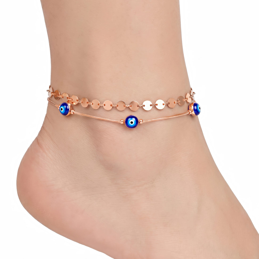 PRAO Anklet Anti-Tarnish Evil Eye Charm