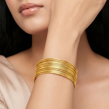PRAO Bracelet Anti-Tarnish Gold Plated Bangle (Adjustable Size)