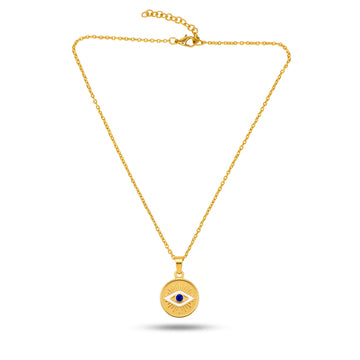 PRAO Necklace Anti-Tarnish Evil Eye Pendant Chain