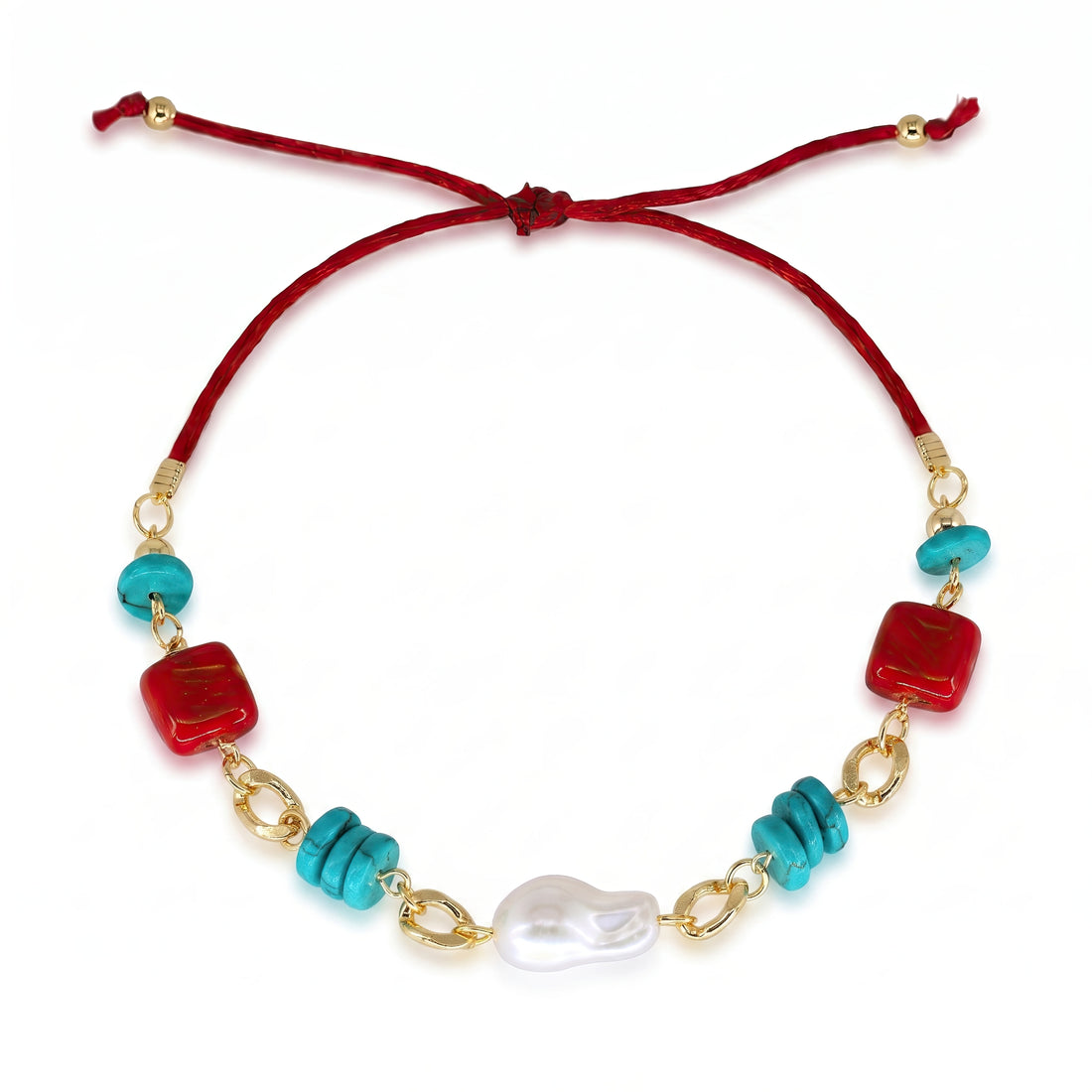 PRAO Necklace Anti-Tarnish Baroque Pearl Charms