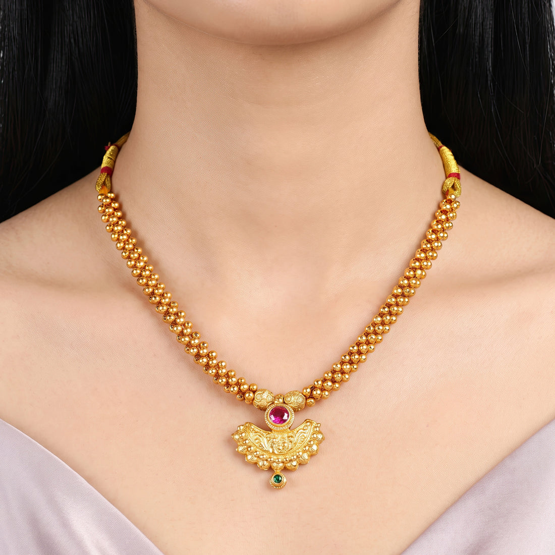 PRAO Necklace Anti-Tarnish Crescent Pendant Chain
